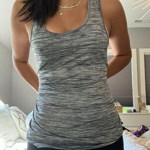 grey athletic tank top